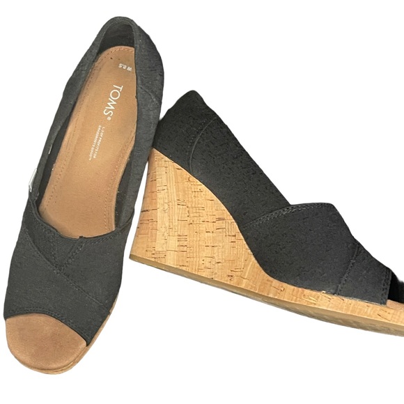 TOMS Women's Classic Espadrille Wedge Sandal | Size 8.5 - Picture 4 of 8